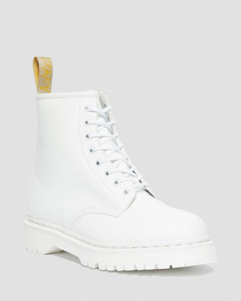 Men\'s Dr Martens Vegan 1460 Bex Kemble Mono Platform Boots White | AU 565ZUT